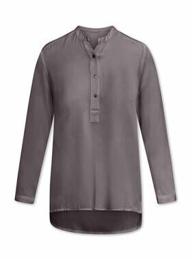 NEW NOUVELLE / SILK95FIVE women's montenegro 3-button tunic in dolphin grey